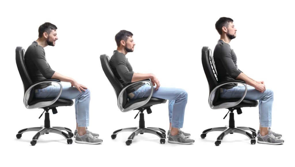 Improve your posture and become more aware of how you are sitting, standing and moving to improve the way you look.